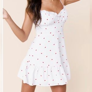 Francesca’s - Selma Ruffle Arrow Heart Mini Dress, XL